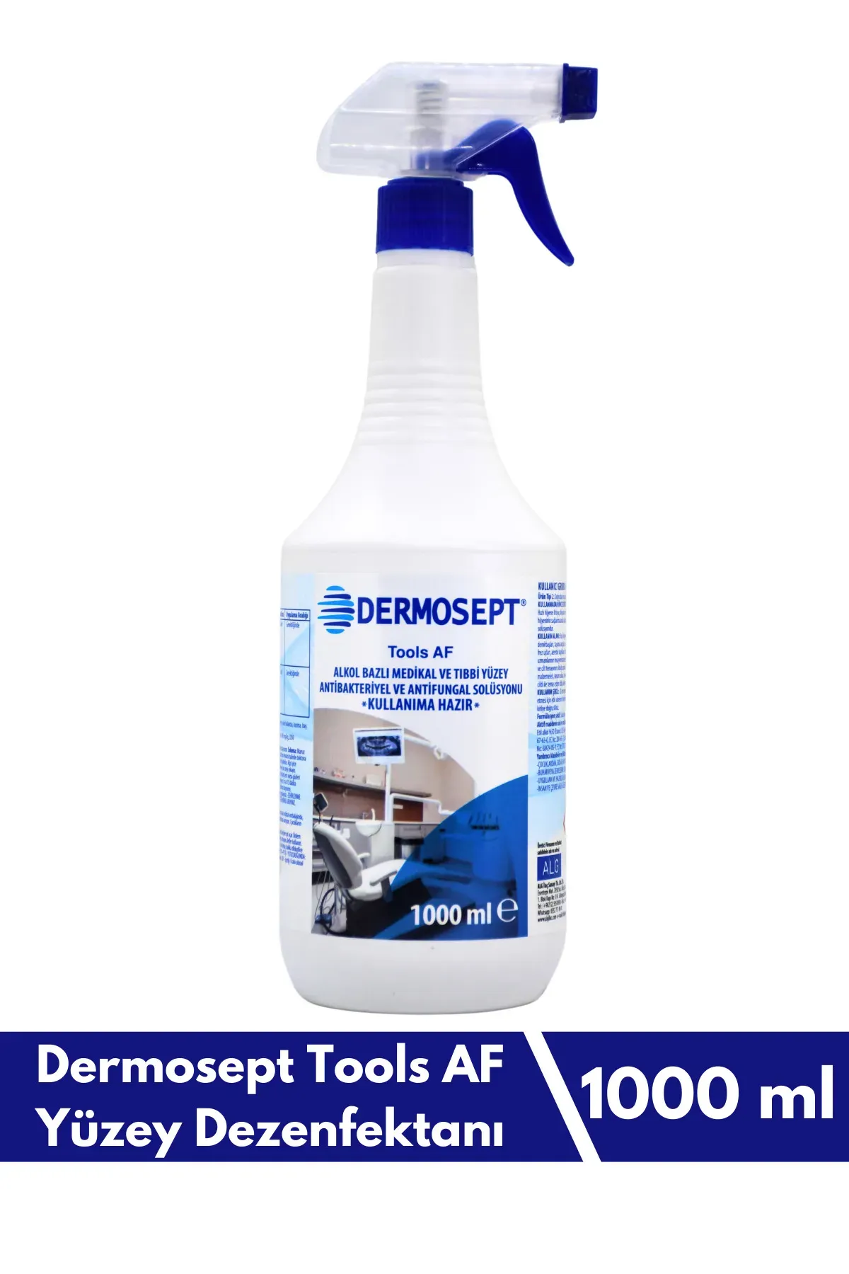 Dermosept Tools Af Alkol Bazlı Medikal ve Tıbbi Yüzey Antibakteriyel Antifungal Solüsyonu 1000 ml